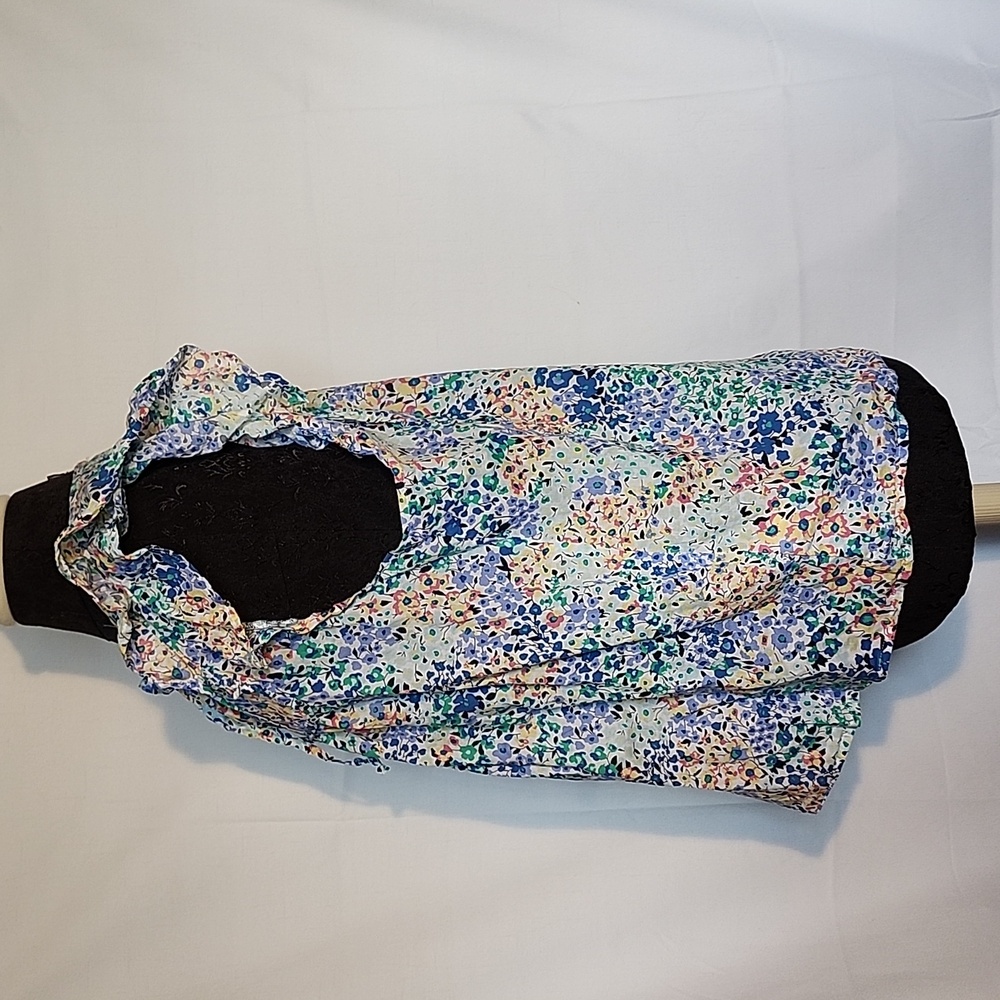 J Crew Floral Ruffle Sleeve Top - Picture 2 of 5